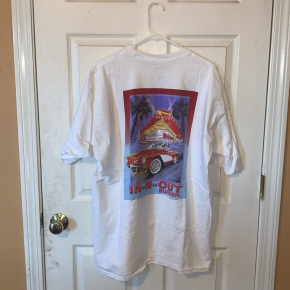 In-N-Out Burger T Shirt 2001 2XL White Red Fisherman's Warf B Hall Vtg XXL - Picture 4 of 4
